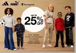 JC Penney Kids' adidas, PUMA & Champion Activewear offer