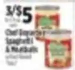Pioneer Supermarkets Chef Boyardee spaghetti & meatballs offer