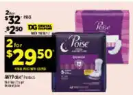 Dollar General Poise Overnight Pads offer