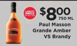 ShopRite Paul Masson Grande Amber VS Brandy offer