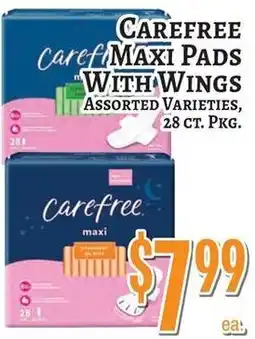 Trade Fair Supermarket Carefree maxi pads with wings offer