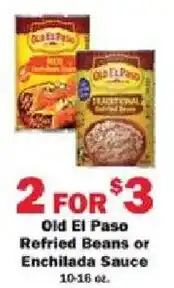 Schnucks Old El Paso Refried Beans or Enchilada Sauce offer