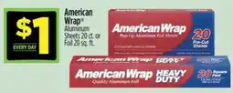 Dollar General American Wrap aluminum foil sheets offer