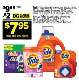 Dollar General Gain liquid laundry detergent offer