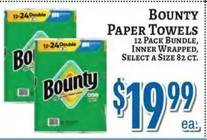 Trade Fair Supermarket Bounty paper towels offer