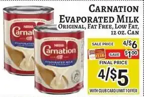 Trade Fair Supermarket Carnation evaporated milk offer