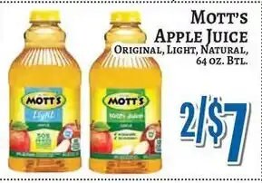 Trade Fair Supermarket Mott's apple juice offer