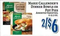Trade Fair Supermarket Marie Callender's dinner bowls or pot pies offer