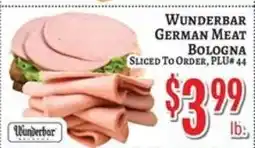 Trade Fair Supermarket Wunderbar german meat bologna offer
