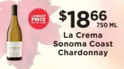 ShopRite La Crema Sonoma Coast Chardonnay offer