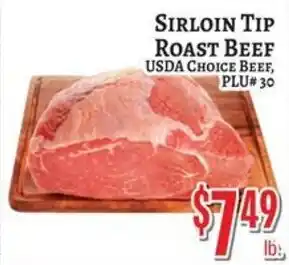 Trade Fair Supermarket Sirloin Tip Roast Beef offer