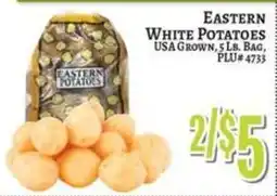 Trade Fair Supermarket Eastern potatoes offer