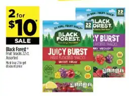 Dollar General Black Forest juicy burst fruit flavored snacks offer