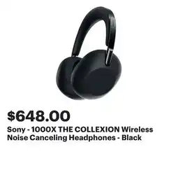 Best Buy Sony - 1000X THE COLLEXION Wireless Noise Canceling Headphones - Black offer