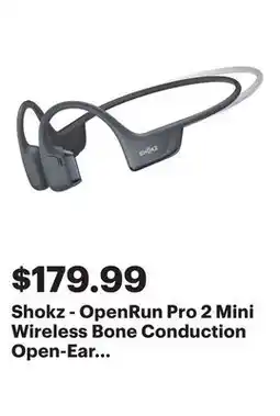 Best Buy Shokz - OpenRun Pro 2 Mini Wireless Bone Conduction Open-Ear Bluetooth Sports Headphones - Black offer