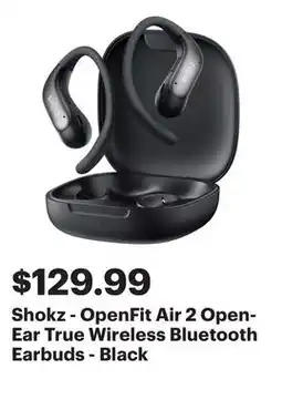 Best Buy Shokz - OpenFit Air 2 Open-Ear True Wireless Bluetooth Earbuds - Black offer