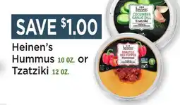 Heinen's Heinen's Hummus 10 OZ. or Tzatziki 12 OZ offer