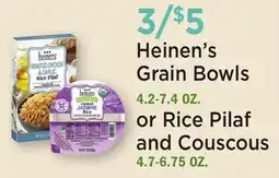 Heinen's Heinen's Grain Bowls 4.2-7.4 OZ. or Rice Pilaf and Couscous 4.7-6.75 OZ offer