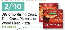 Heinen's DiGiorno Rising Crust, Thin Crust, Pizzeria or Wood Fired Pizza offer
