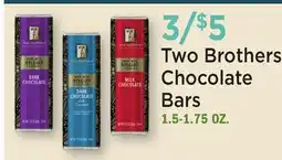 Heinen's Two Brothers Chocolate Bars offer