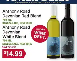 Heinen's Anthony Road Devonian Red Blend, Anthony Road Devonian White Blend offer