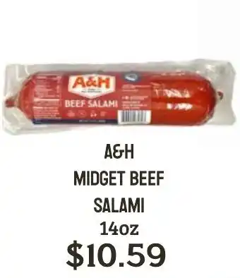 Seven Mile Market A&H midget beef salami offer