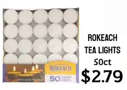 Seven Mile Market Rokeach tea lights offer