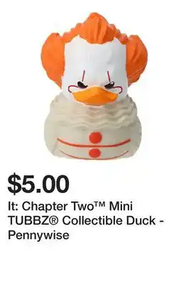 Five Below It: Chapter Two Mini TUBBZ Collectible Duck - Pennywise offer