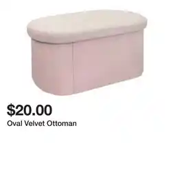 Five Below Oval Velvet Ottoman offer