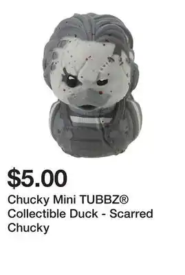Five Below Chucky Mini TUBBZ Collectible Duck - Scarred Chucky offer