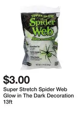 Five Below Super Stretch Spider Web Glow in The Dark Decoration 13ft offer