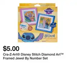 Five Below Cra-Z-Art Disney Stitch Diamond Art Framed Jewel By Number Set offer