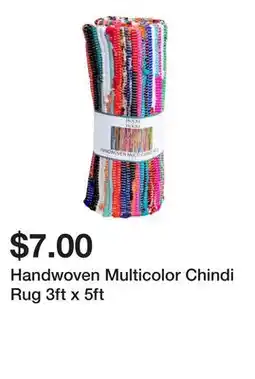 Five Below Handwoven Multicolor Chindi Rug 3ft x 5ft offer