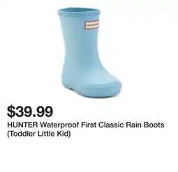 Marshalls HUNTER Waterproof First Classic Rain Boots (Toddler Little Kid) offer