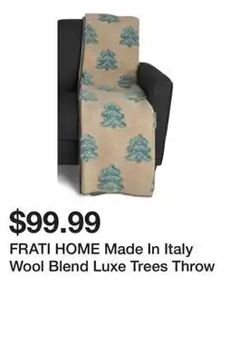 Marshalls FRATI HOME Made In Italy Wool Blend Luxe Trees Throw offer