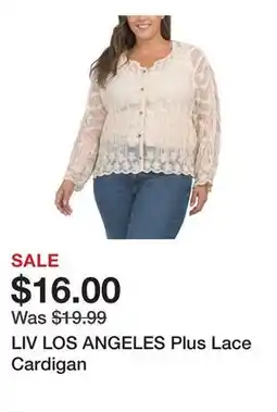 Marshalls LIV LOS ANGELES Plus Lace Cardigan offer