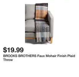 Marshalls BROOKS BROTHERS Faux Mohair Finish Plaid Throw offer