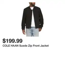Marshalls COLE HAAN Suede Zip Front Jacket offer