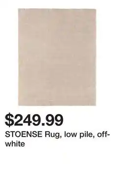Ikea STOENSE Rug, low pile, off-white offer