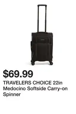 Marshalls TRAVELERS CHOICE 22in Medocino Softside Carry-on Spinner offer