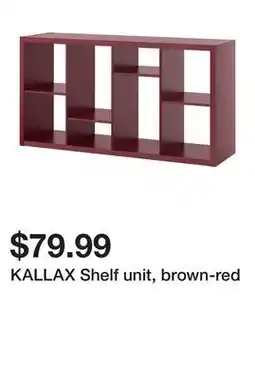 Ikea KALLAX Shelf unit, brown-red offer