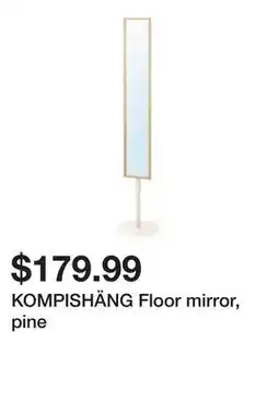 Ikea KOMPISHÄNG Floor mirror, pine offer