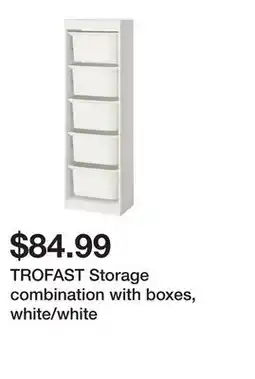 Ikea TROFAST Storage combination with boxes, white/white offer