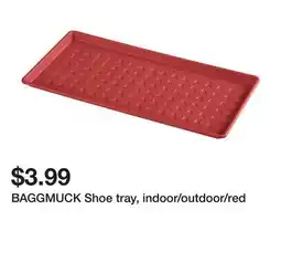 Ikea BAGGMUCK Shoe tray, indoor/outdoor/red offer