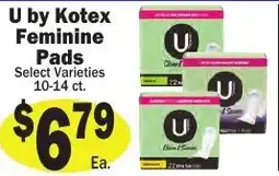 Sellers Bros U by Kotex Feminine Pads offer