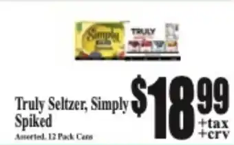 Baja Ranch Truly Seltzer, Simply Spiked offer