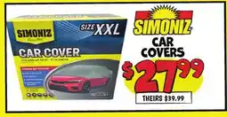 Ollie's SIMONIZ CAR COVERS offer