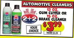 Ollie's 13 OZ. GUM CUTTER OR 15 OZ. BRAKE CLEANER offer