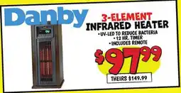 Ollie's Danby 3-ELEMENT INFRARED HEATER offer