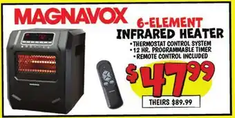 Ollie's MAGNAVOX 6-ELEMENT INFRARED HEATER offer